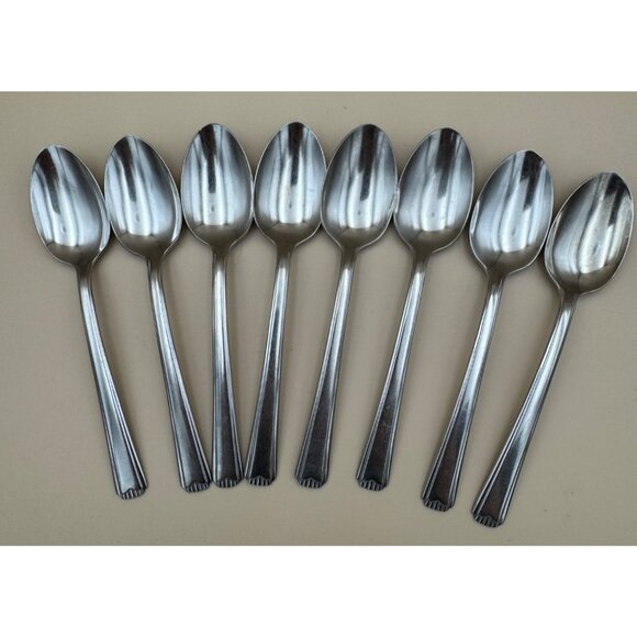 Set of 8 INSICO STAINLESS USA International INS102 Tea Spoons 6" - Picture 1 of 10